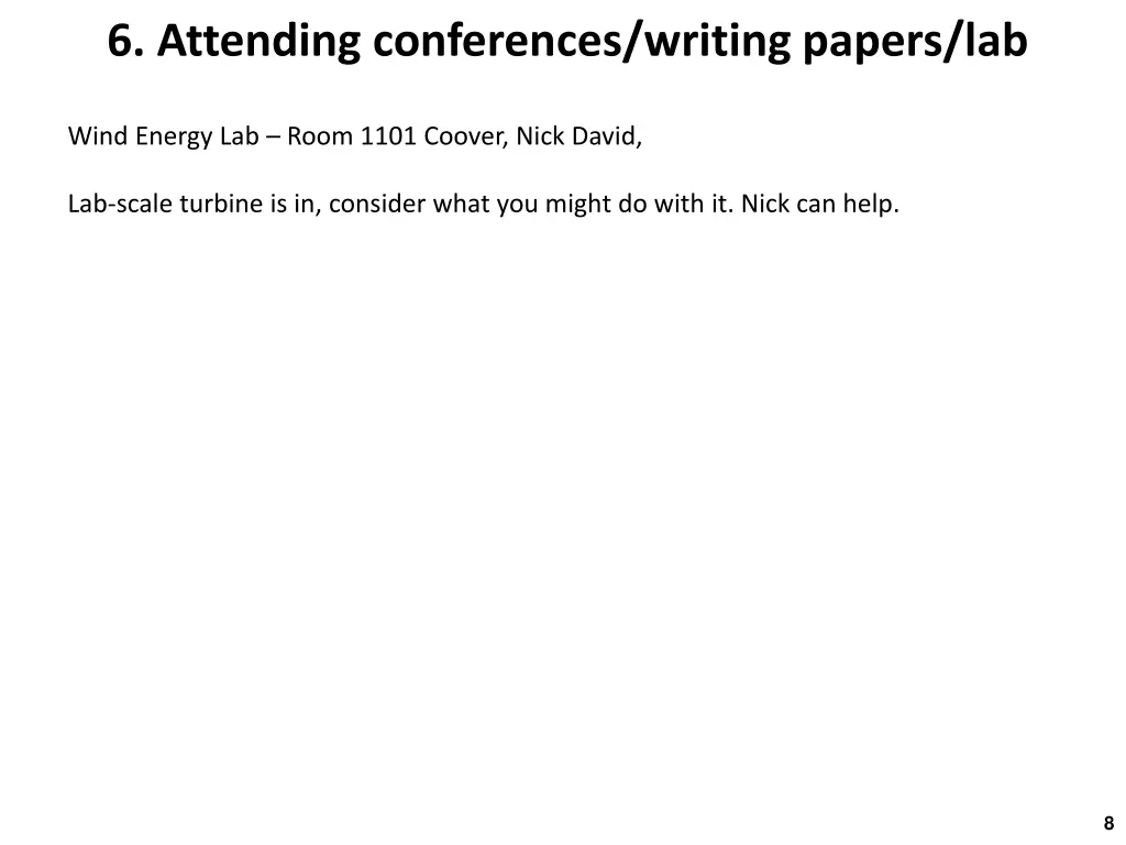 6 attending conferences writing papers lab 1