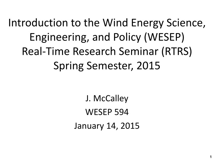 introduction to the wind energy science