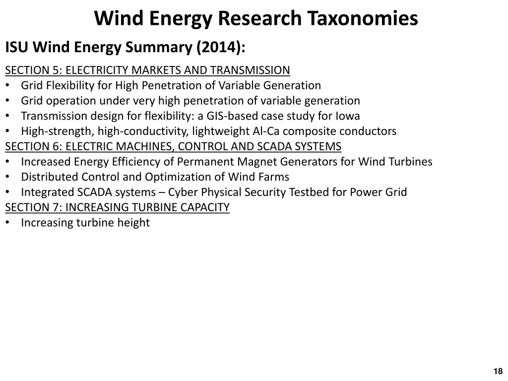 wind energy research taxonomies 5