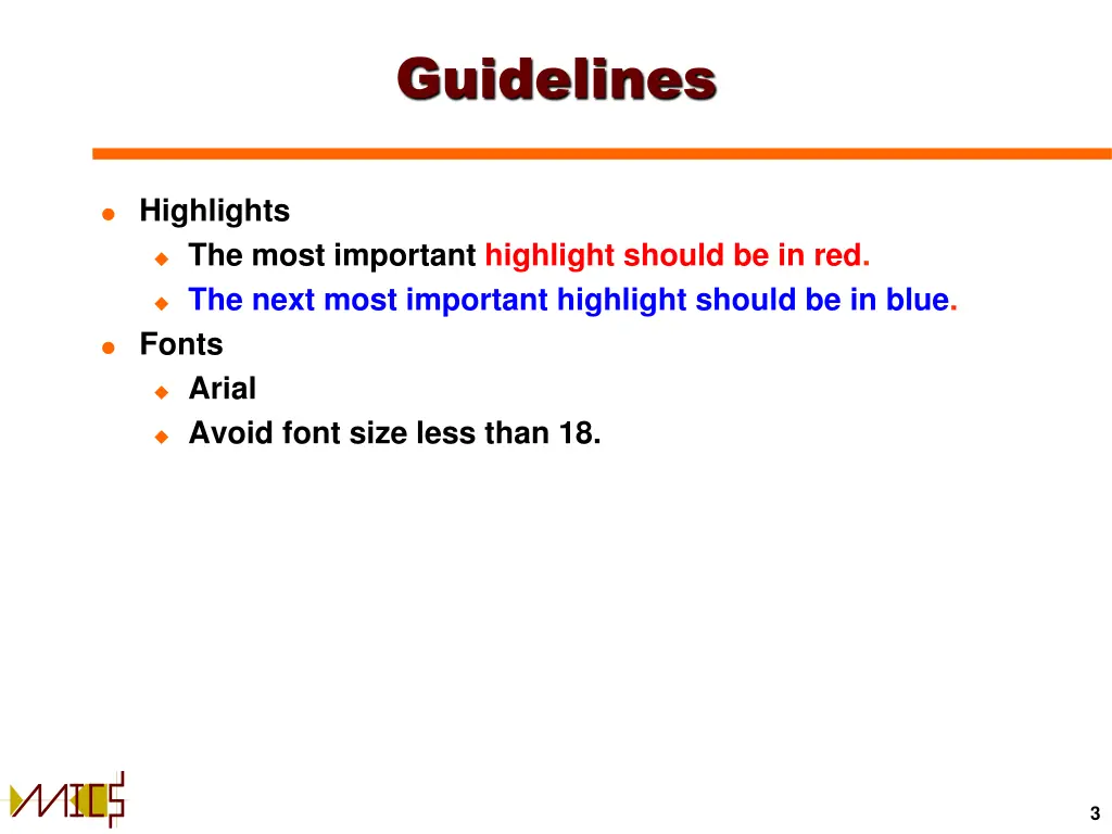 guidelines