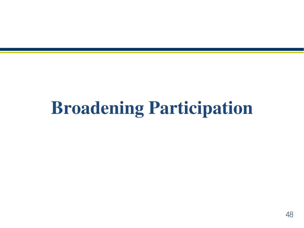 broadening participation