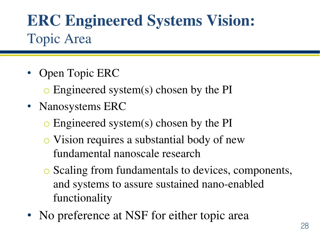 erc engineered systems vision topic area