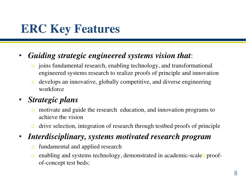 erc key features