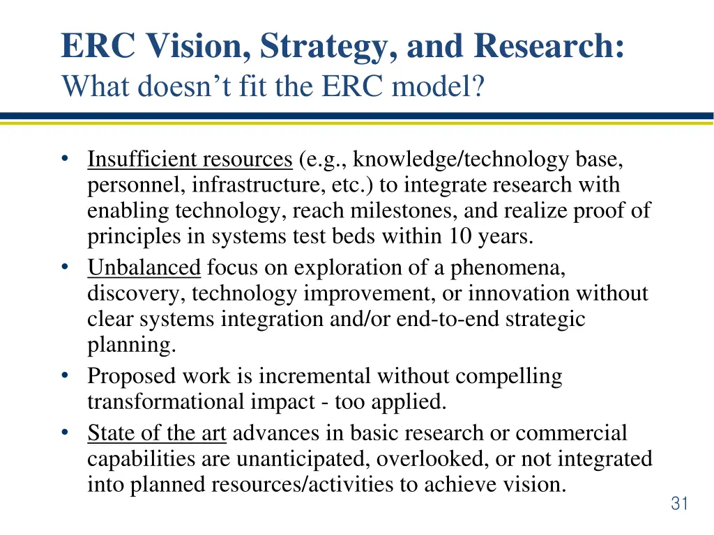 erc vision strategy and research what doesn