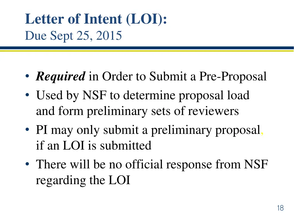 letter of intent loi due sept 25 2015