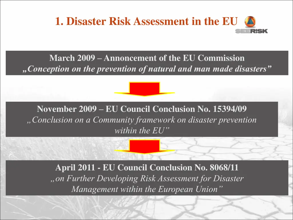 1 disaster risk assessment in the eu