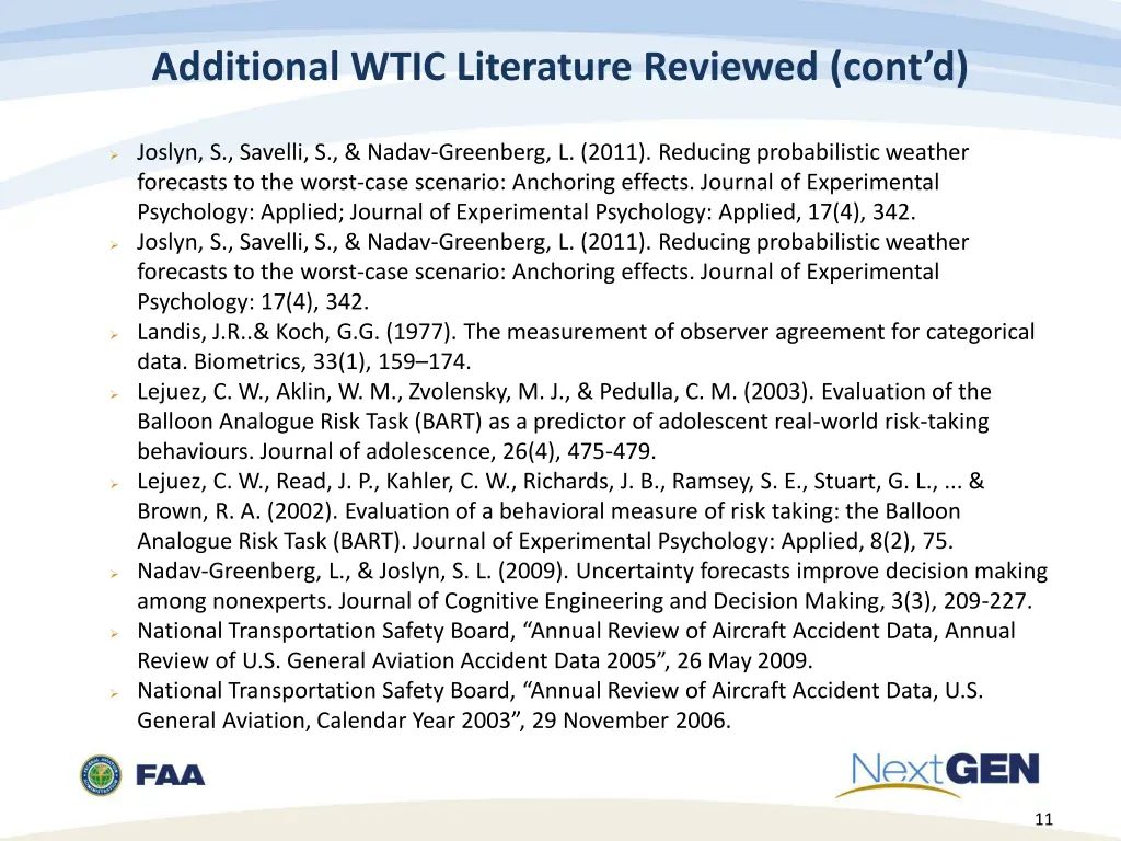 additional wtic literature reviewed cont d 1