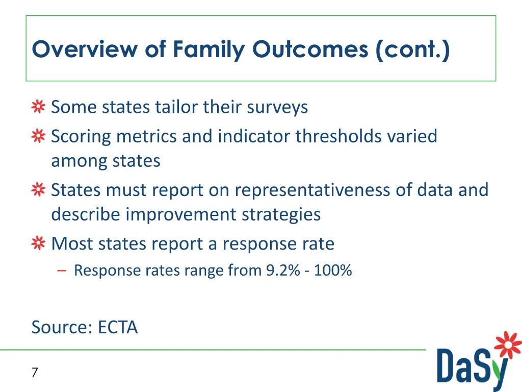 overview of family outcomes cont 2