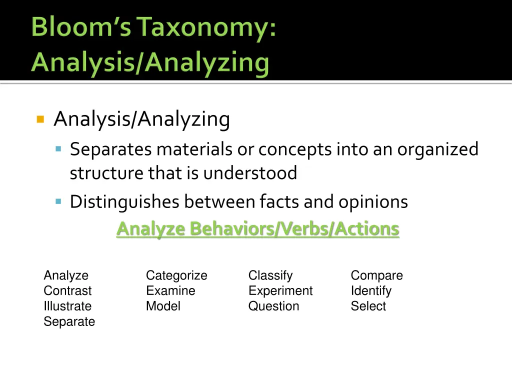 analysis analyzing separates materials