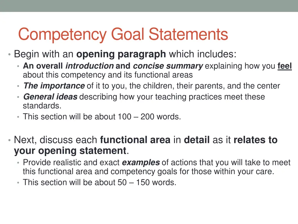 competency goal statements