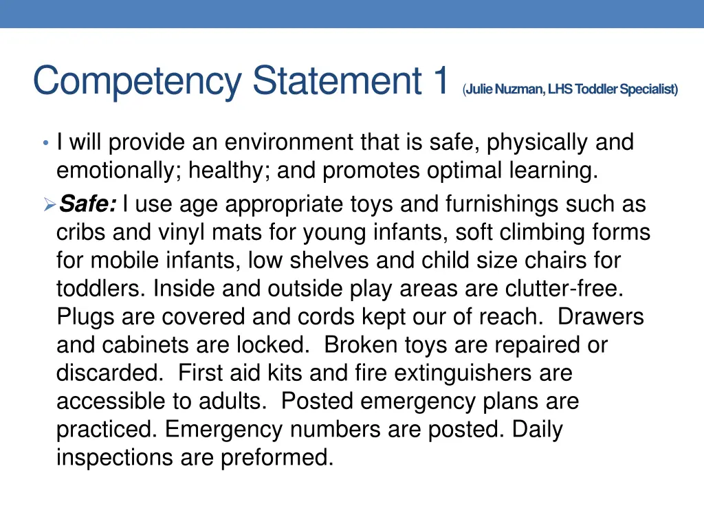 competency statement 1 julie nuzman lhs toddler