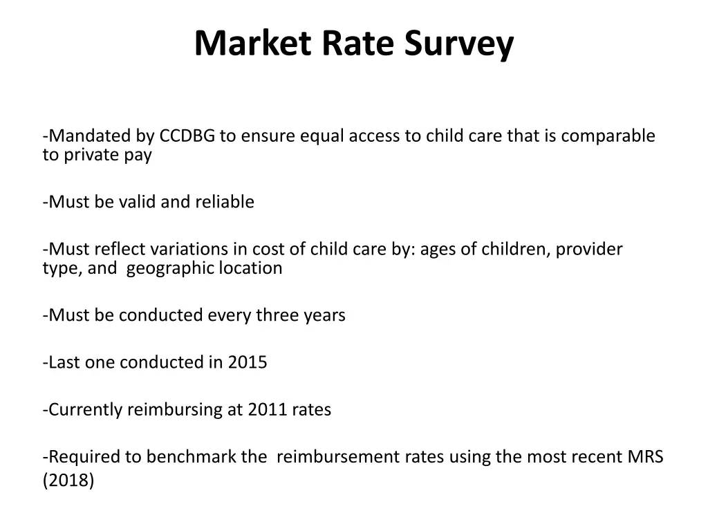 market rate survey