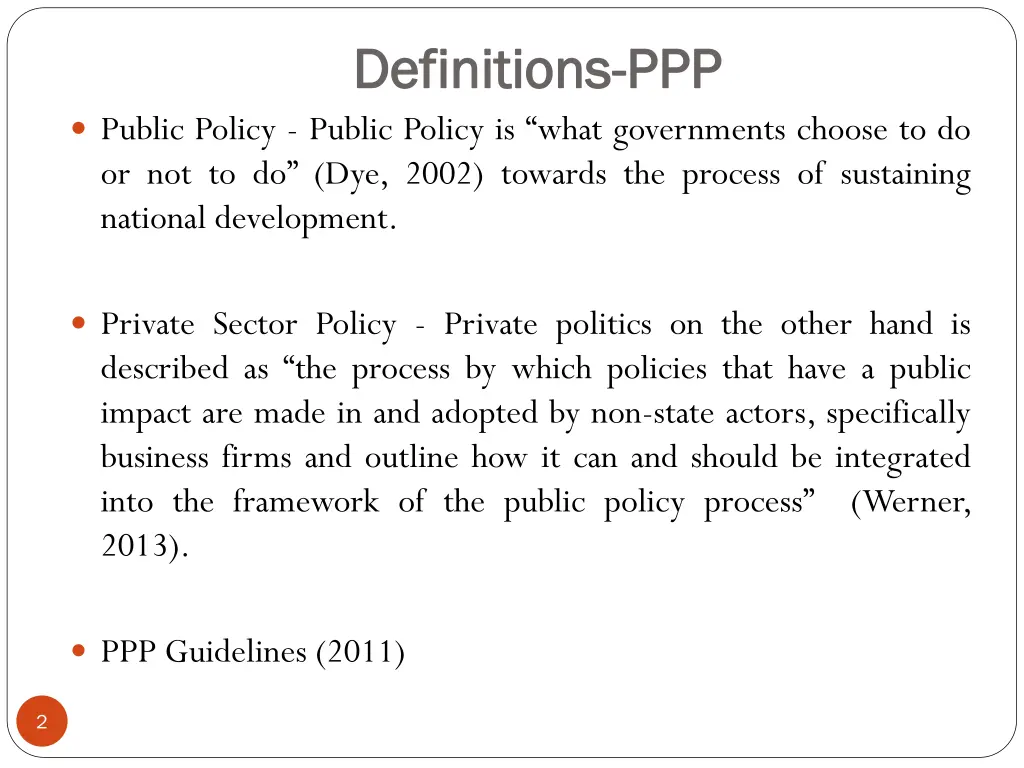 definitions definitions ppp