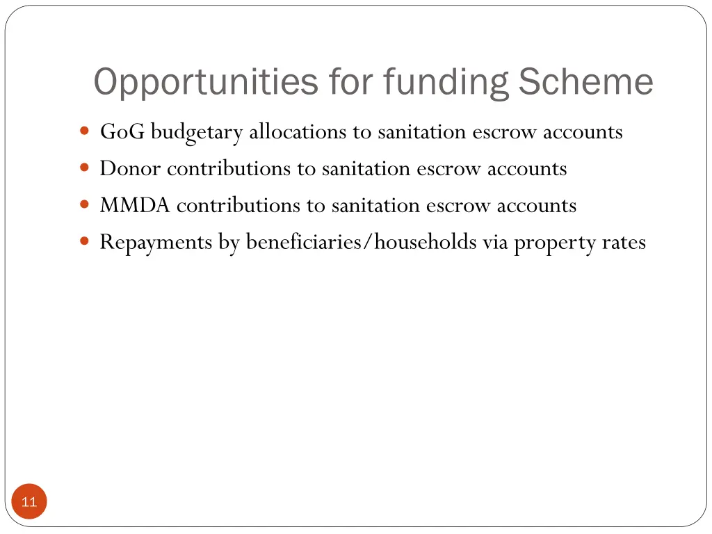 opportunities for funding scheme