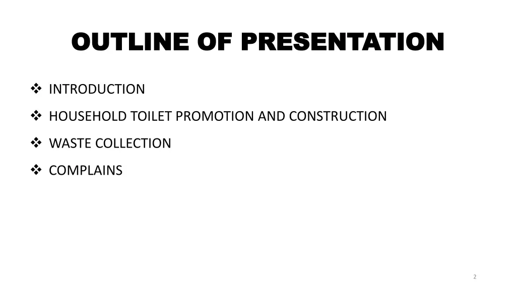 outline of presentation outline of presentation