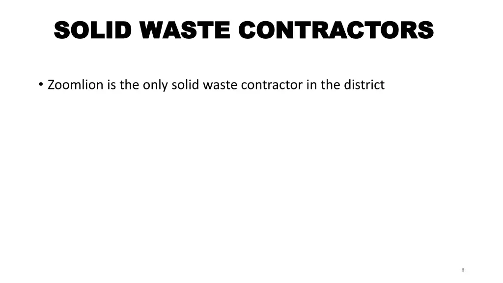 solid waste contractors solid waste contractors