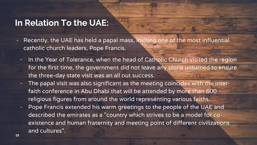 in relation to the uae