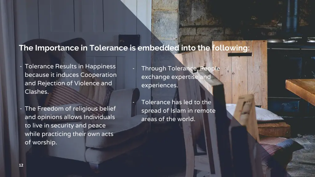 the importance in tolerance is embedded into