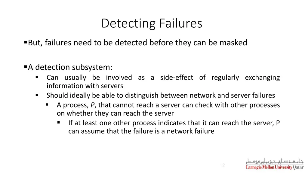 detecting failures