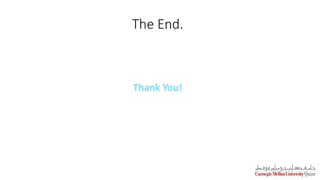 the end