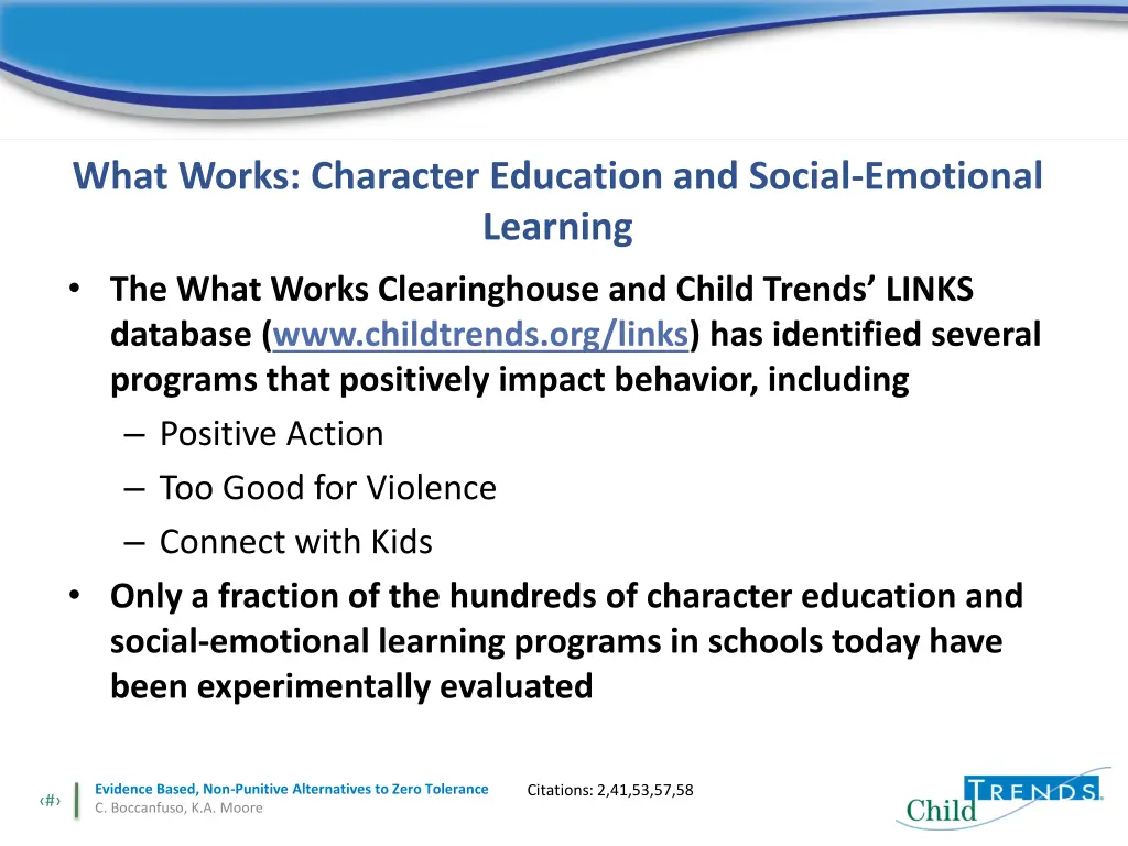 what works character education and social 2