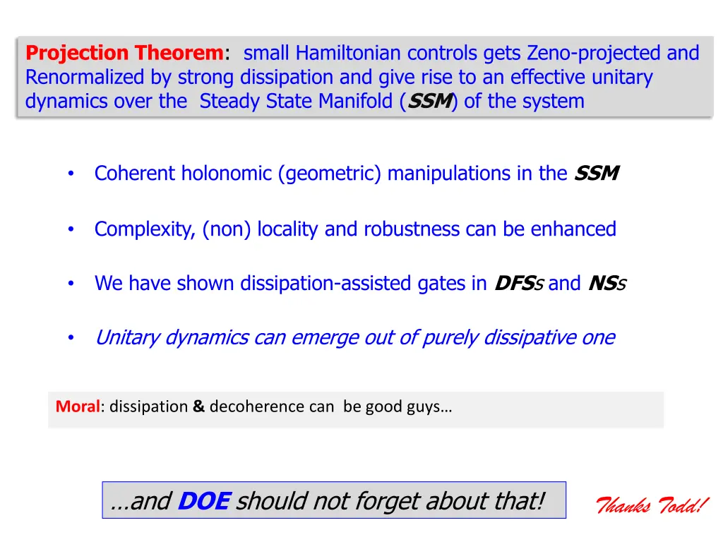 projection theorem small hamiltonian controls