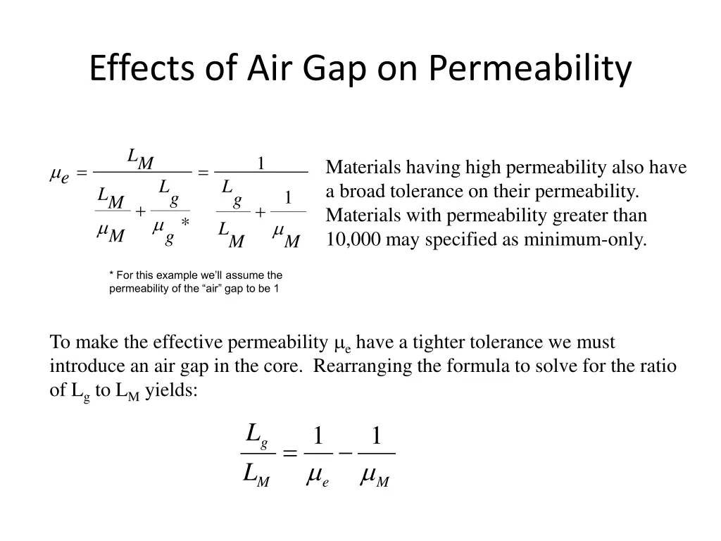 effects of air gap on permeability 2