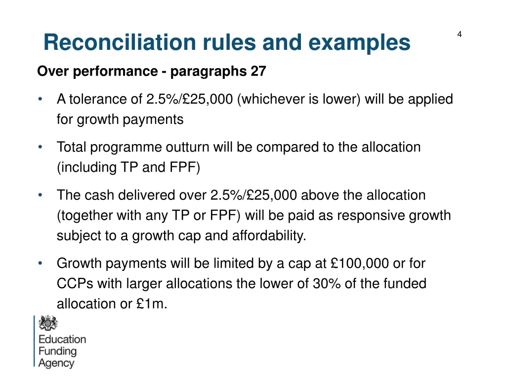 reconciliation rules and examples