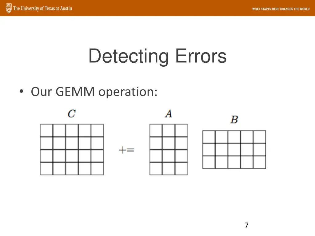 detecting errors