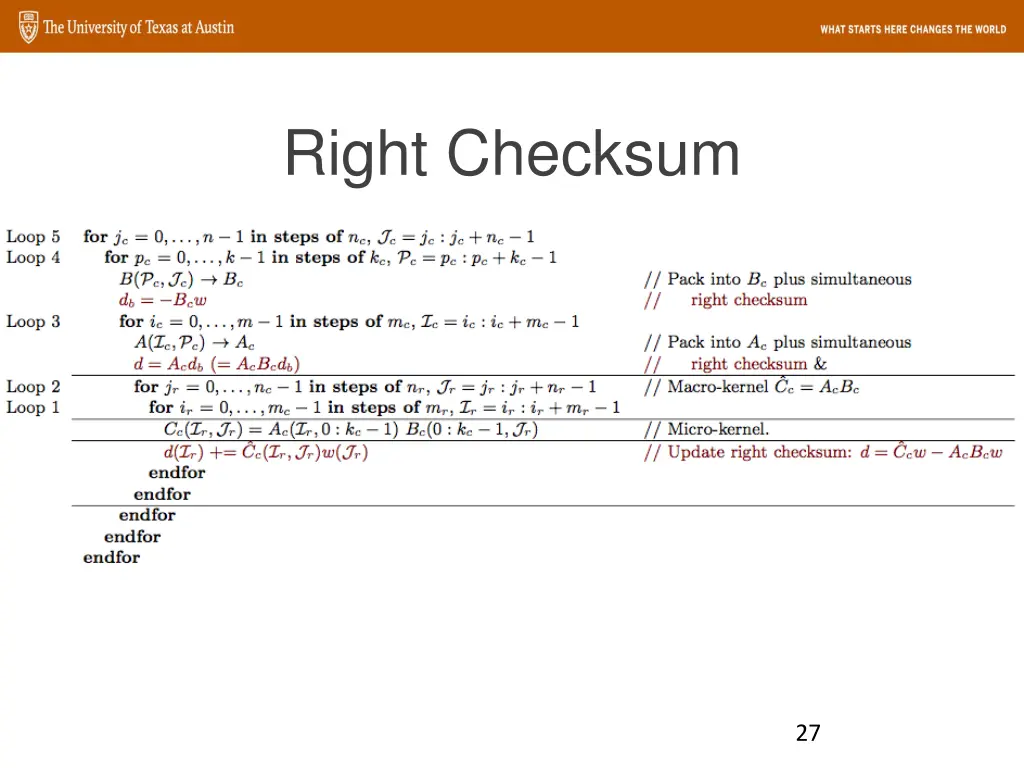 right checksum 5