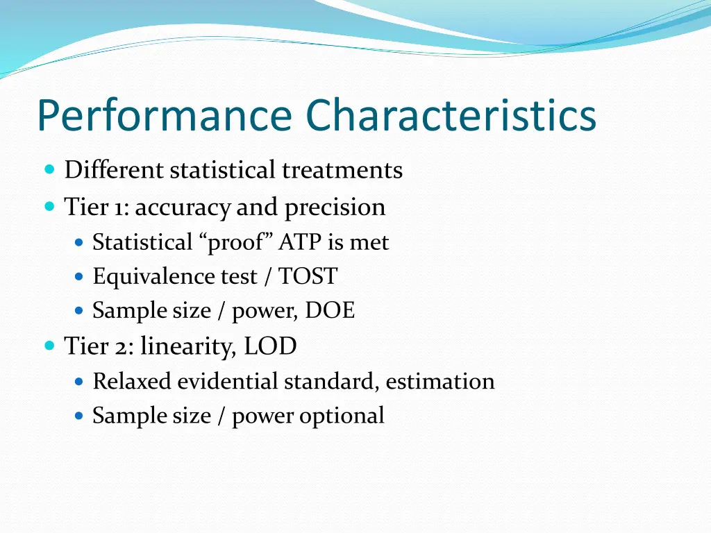 performance characteristics