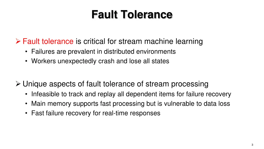 fault tolerance