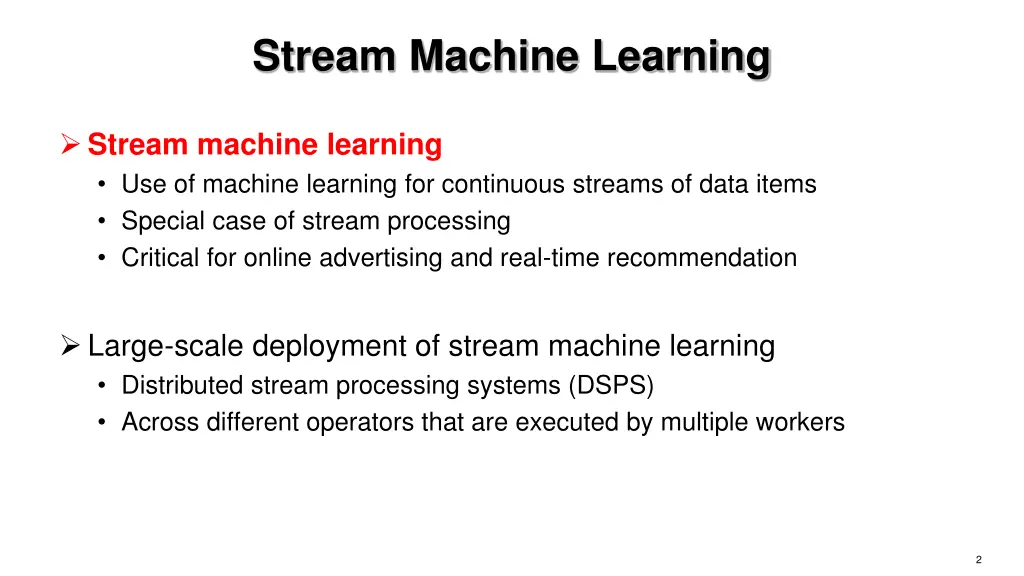 stream machine learning