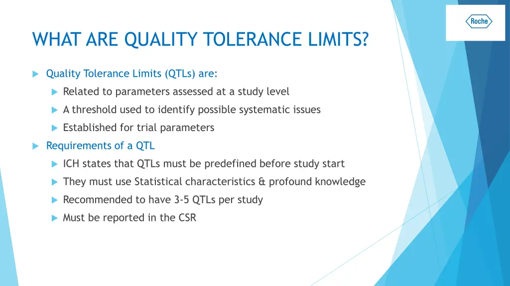 what are quality tolerance limits