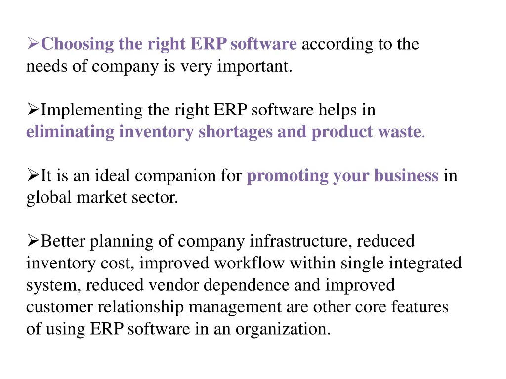 choosing the right erp software according