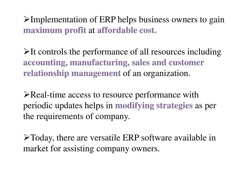 implementation of erp helps business owners