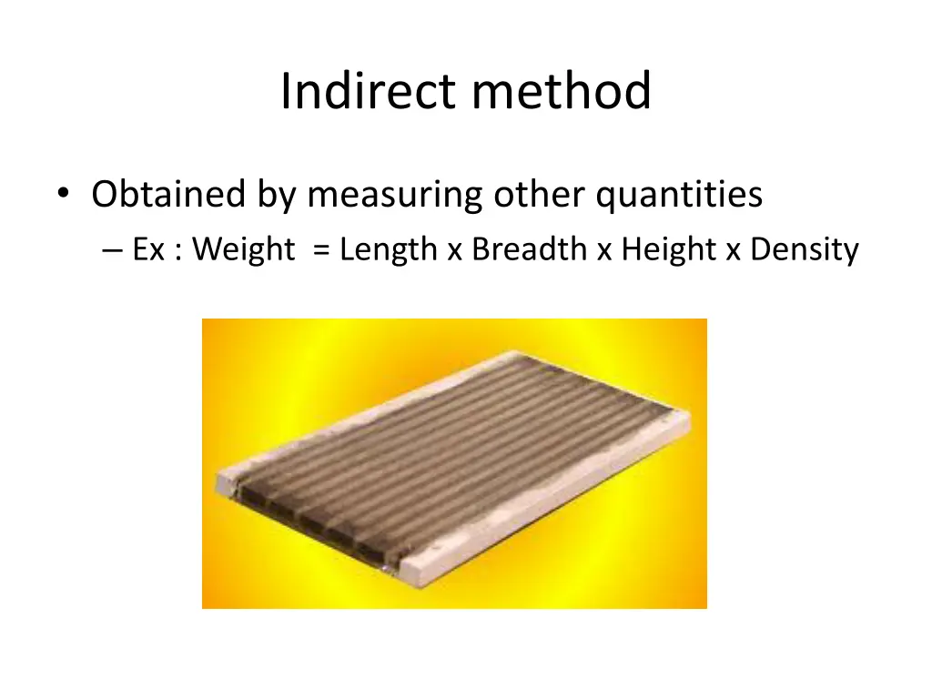 indirect method