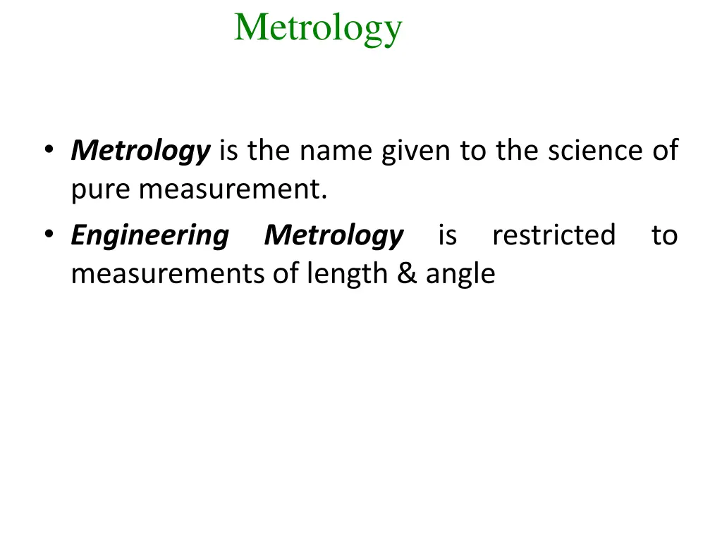 metrology