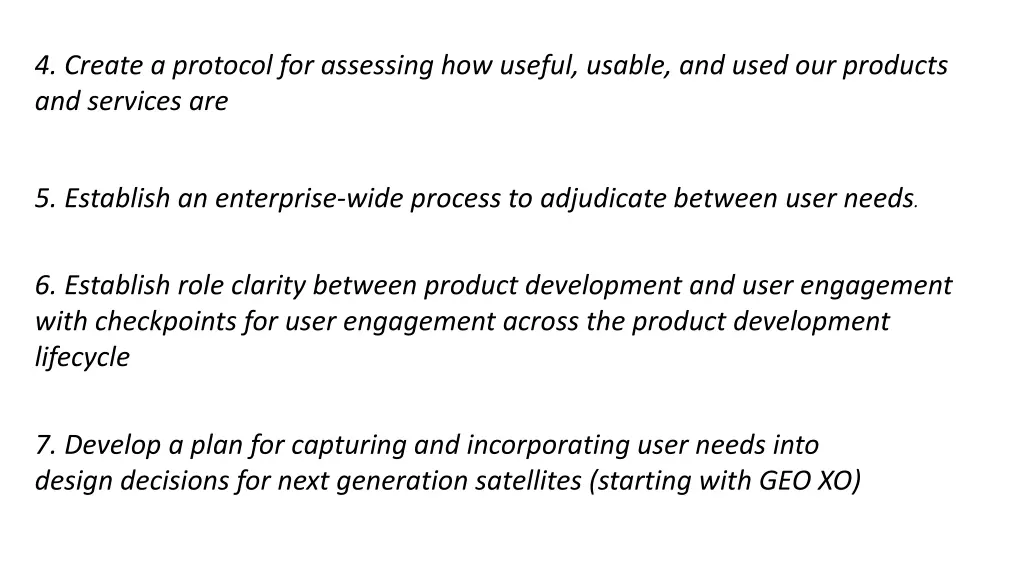 4 create a protocol for assessing how useful