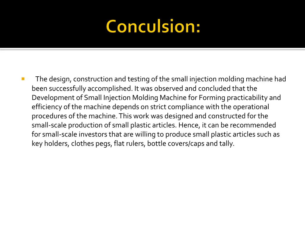 the design construction and testing of the small