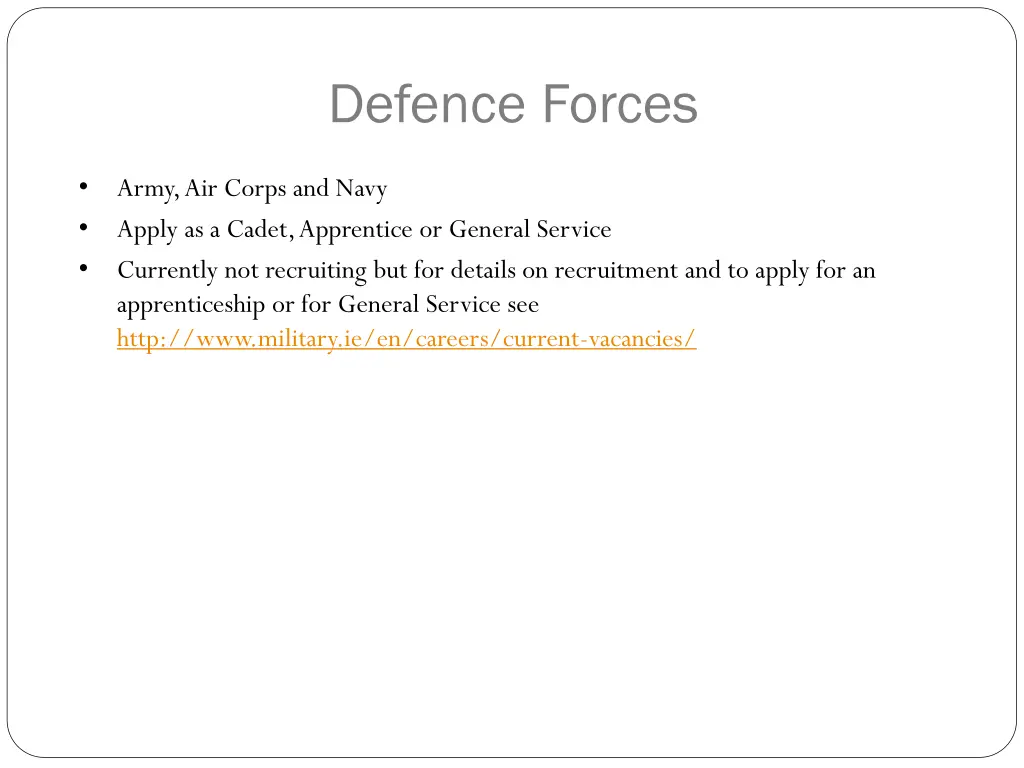 defence forces