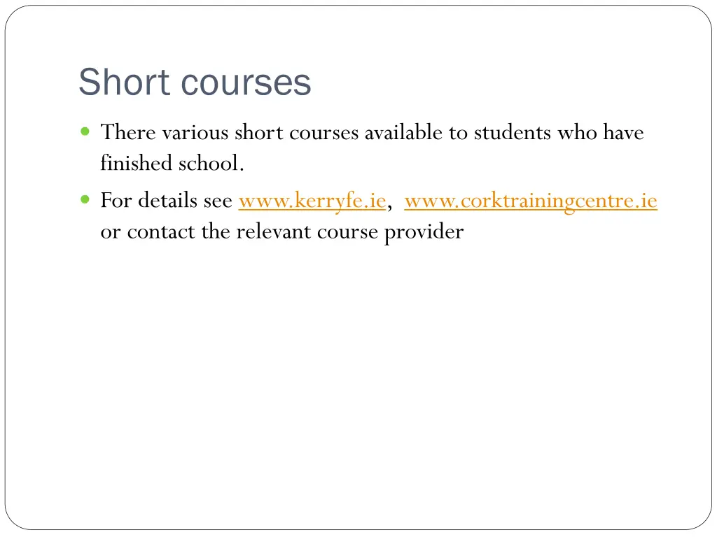 short courses