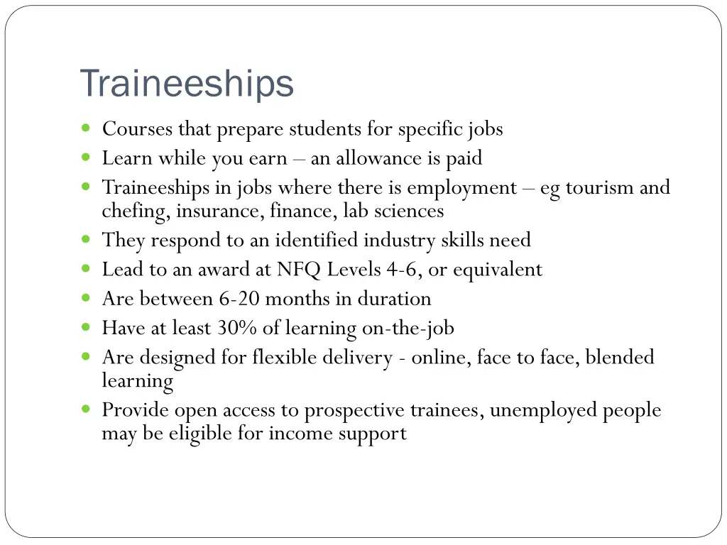 traineeships