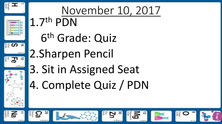 november 10 2017 1 7 th pdn 6 th grade quiz