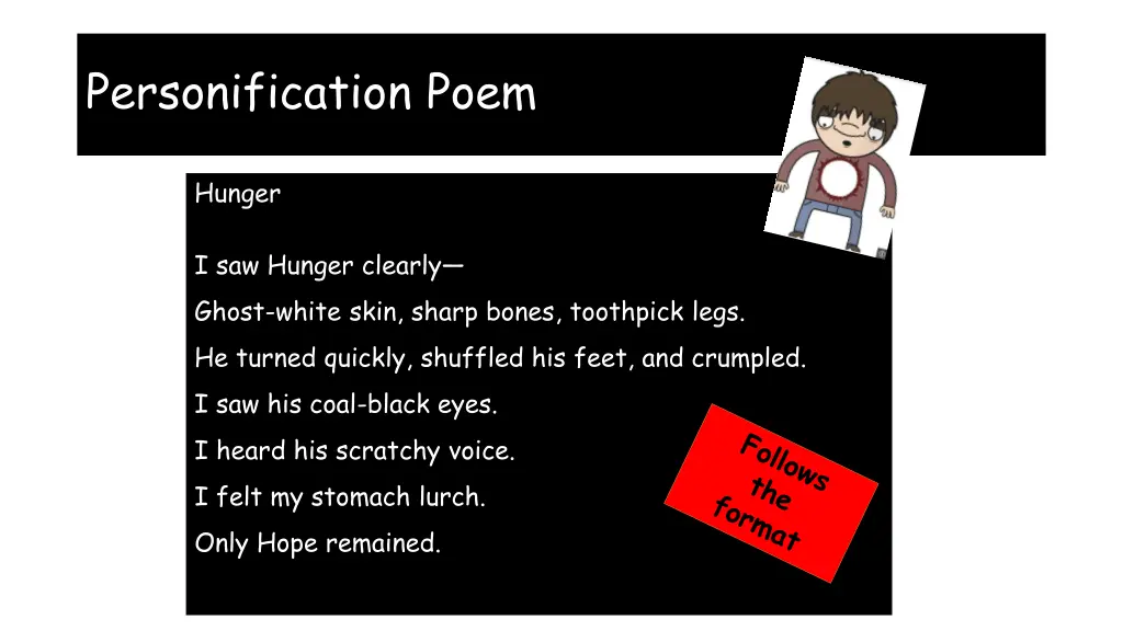 personification poem hunger