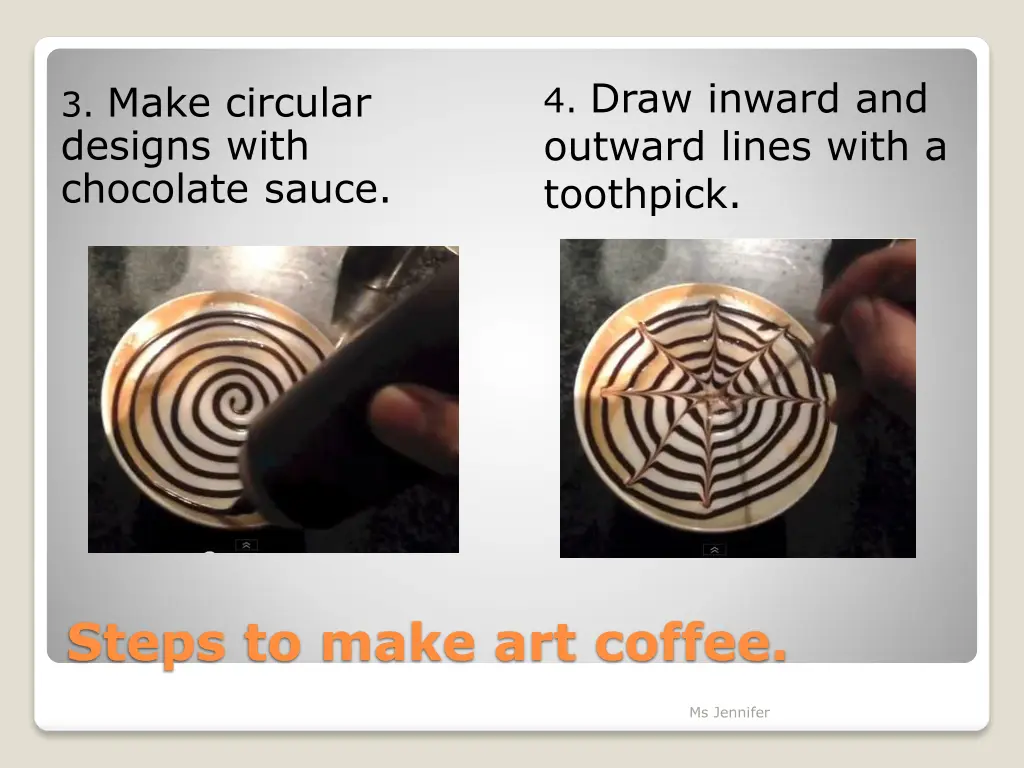 4 draw inward and outward lines with a toothpick