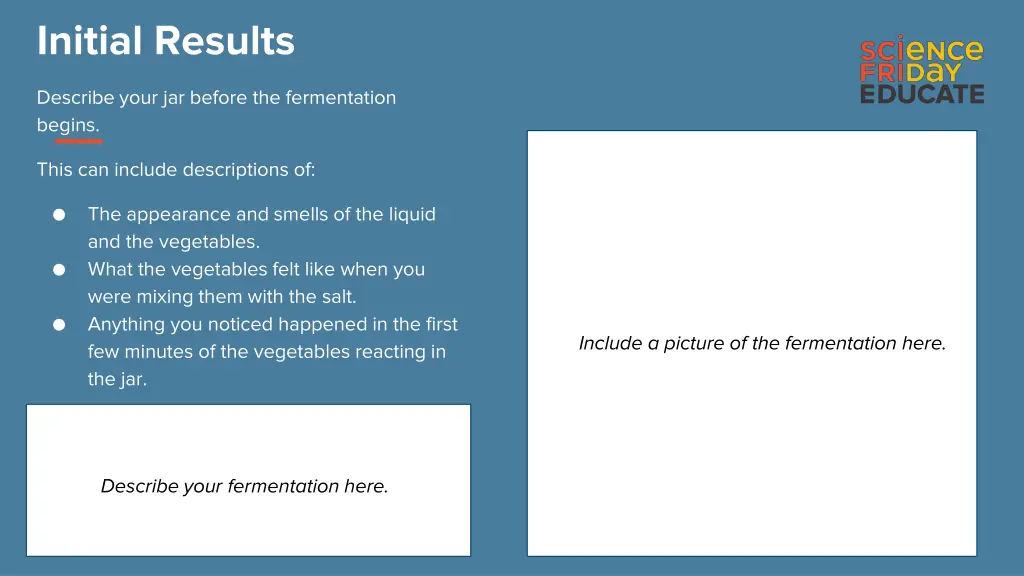 initial results