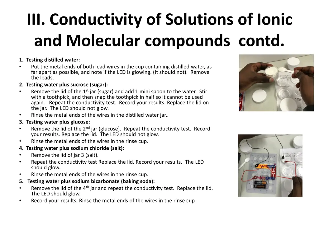 iii conductivity of solutions of ionic 1