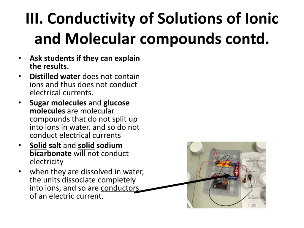 iii conductivity of solutions of ionic 2