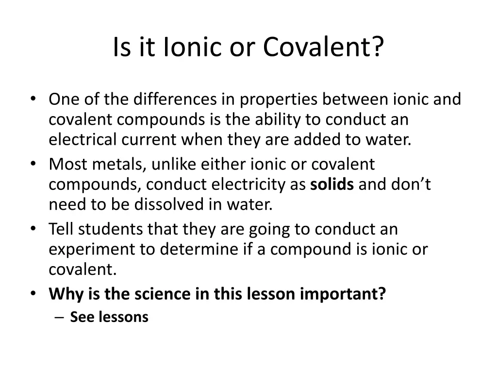 is it ionic or covalent